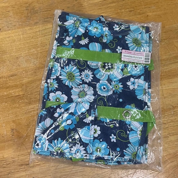 thirty-one Handbags - Thirty-One Organizing Utility Tote Floral Celebration Blue Green Bag 275D-3 NEW